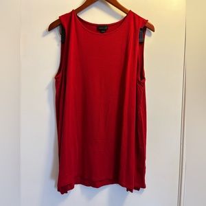 Red sleeveless tunic